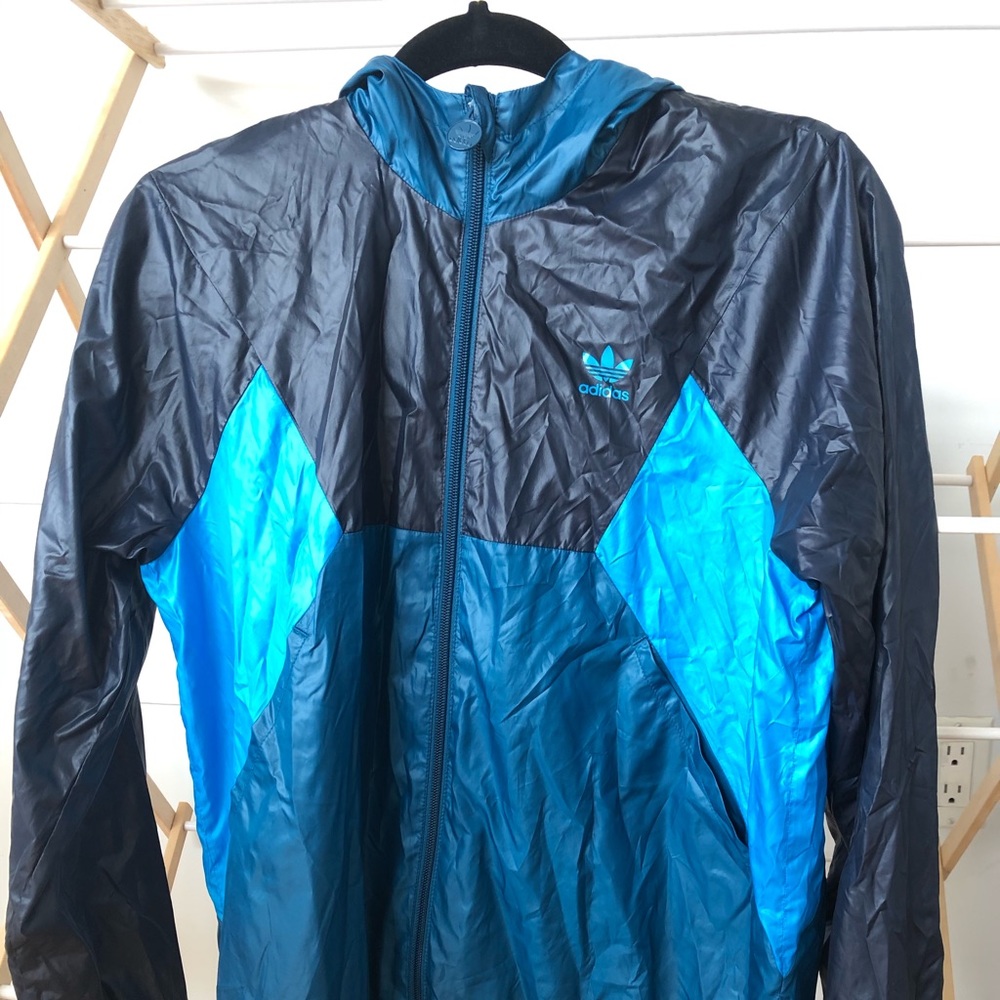 Blue adidas zip up jacket